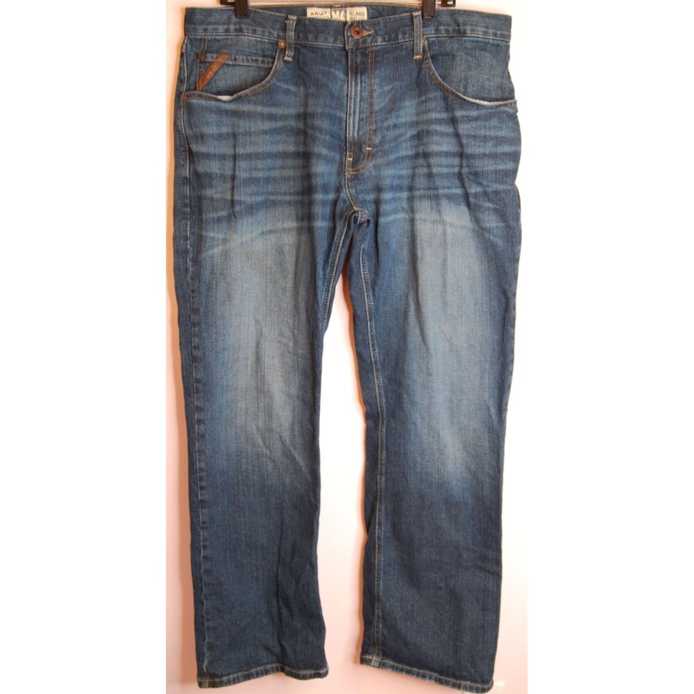 Ariat M4 Legacy Relaxed Boot Cut Jeans 38x32 Western Stretch Denim Blue Cowboy